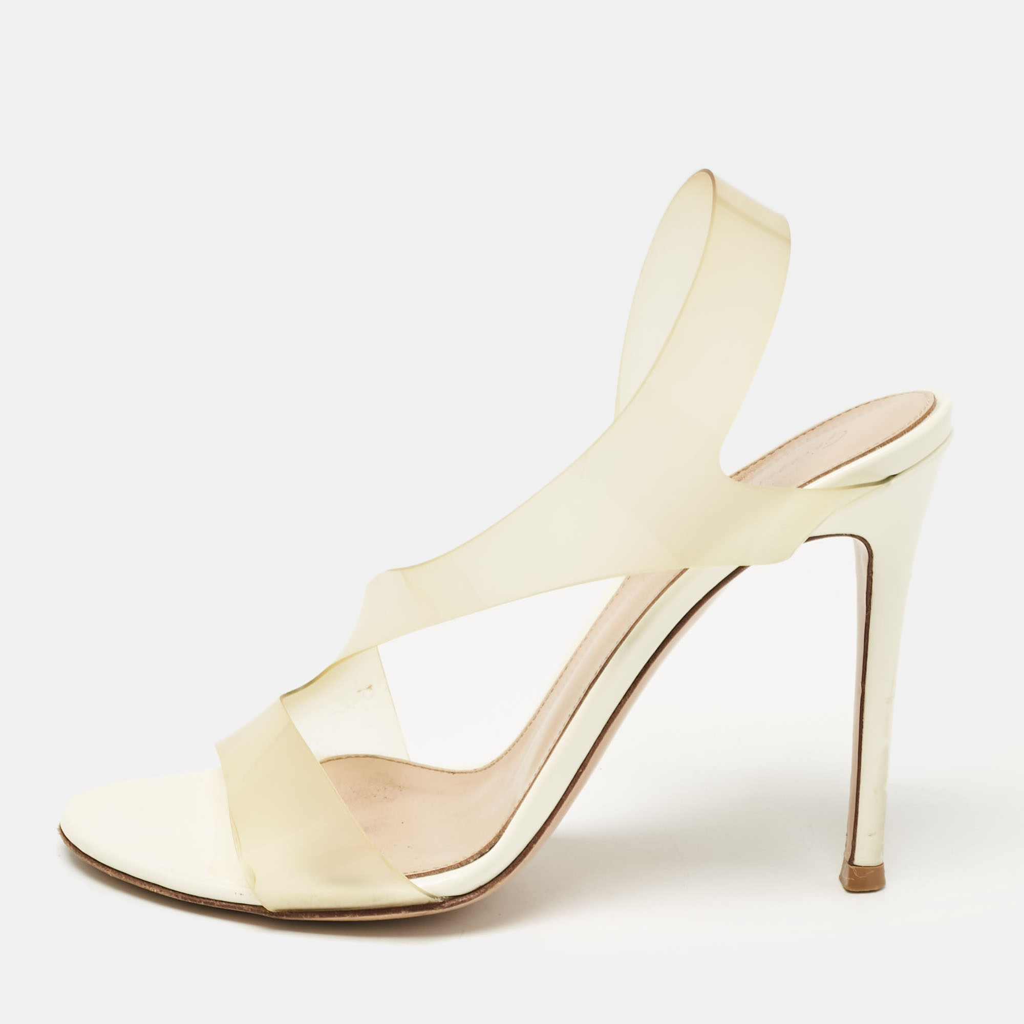 

Gianvito Rossi Transparent PVC Metropolis Ankle Strap Sandals Size