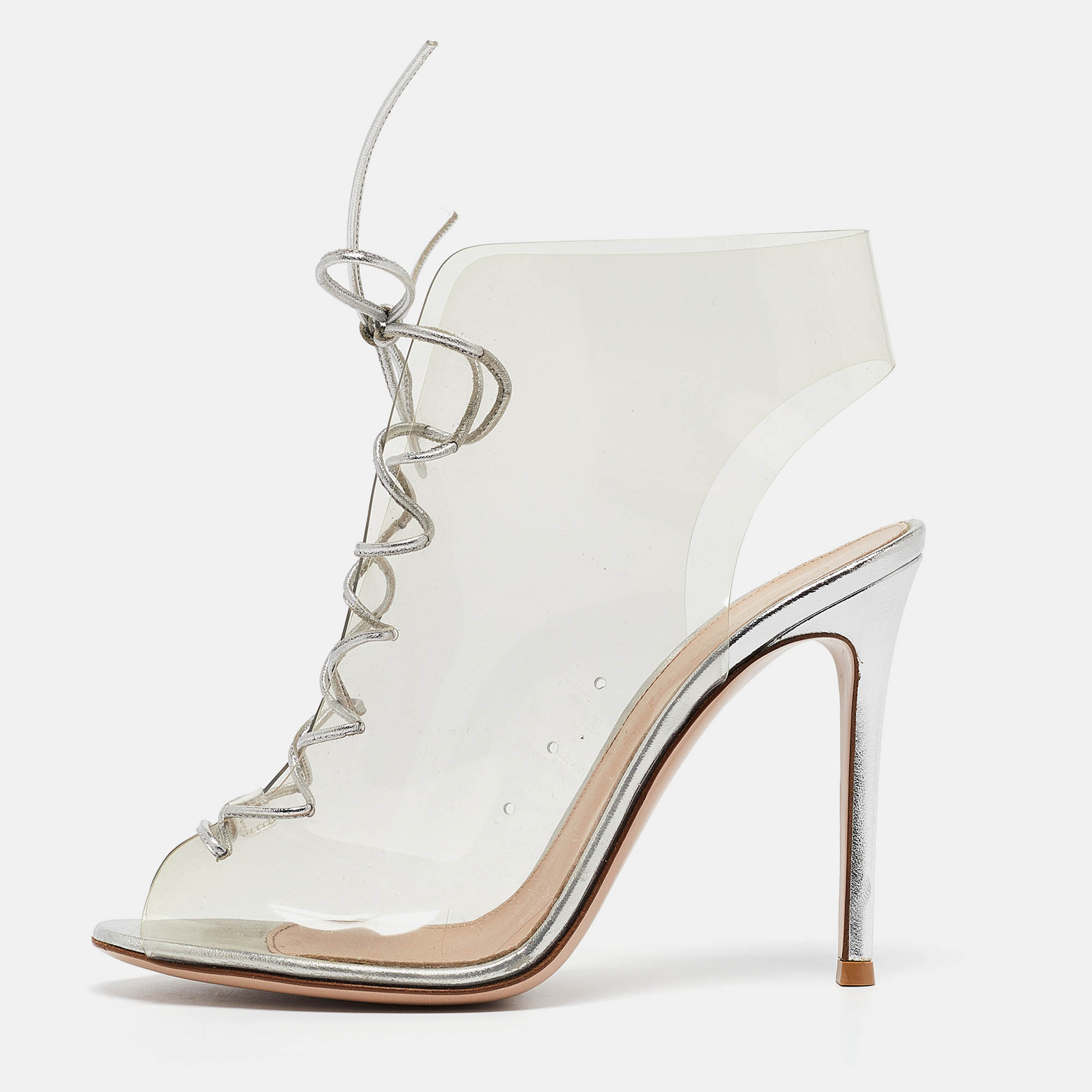 

Gianvito Rossi Transparent PVC Helmut Ankle Length Boots Size