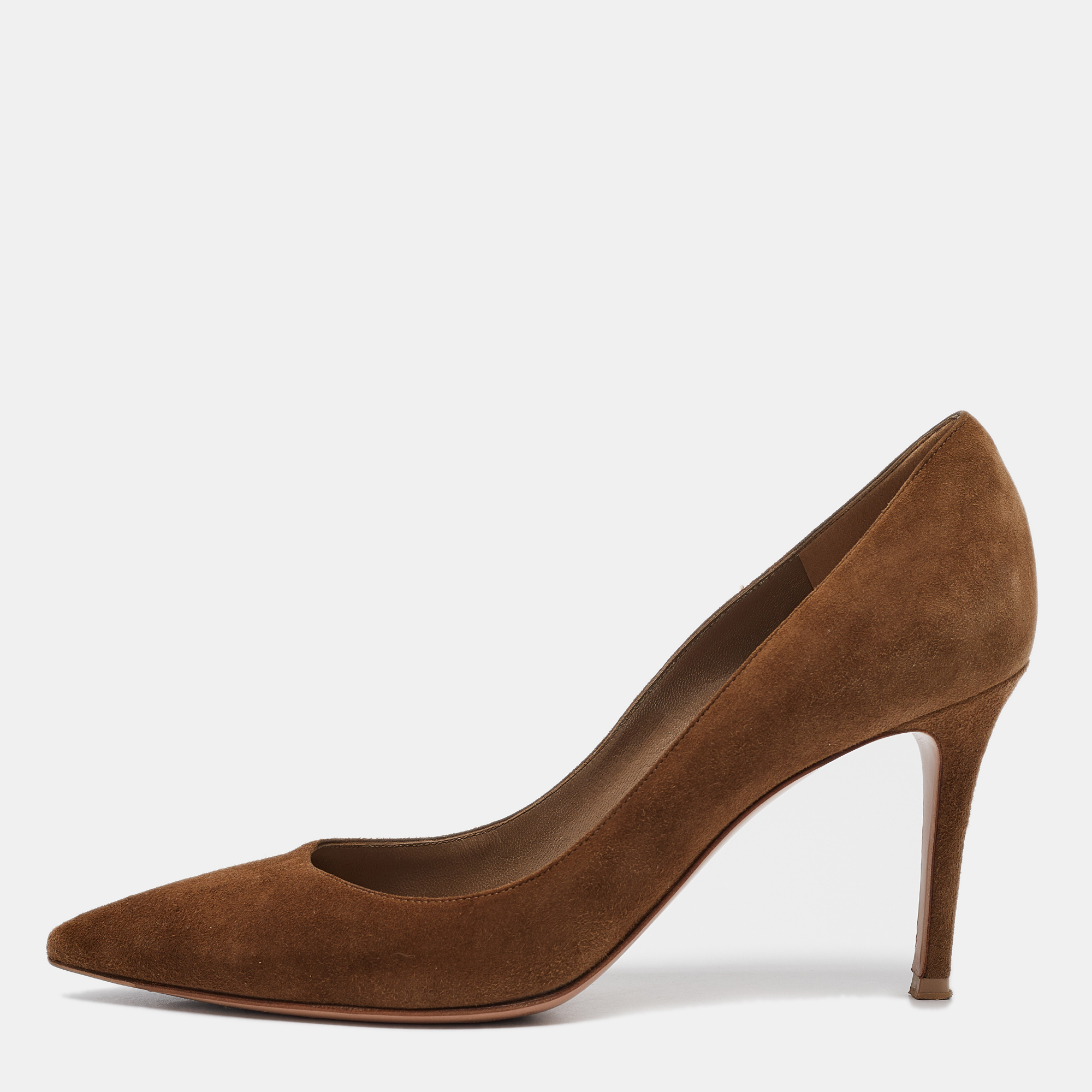 

Gianvito Rossi Brown Suede Pointed Toe Pumps Size