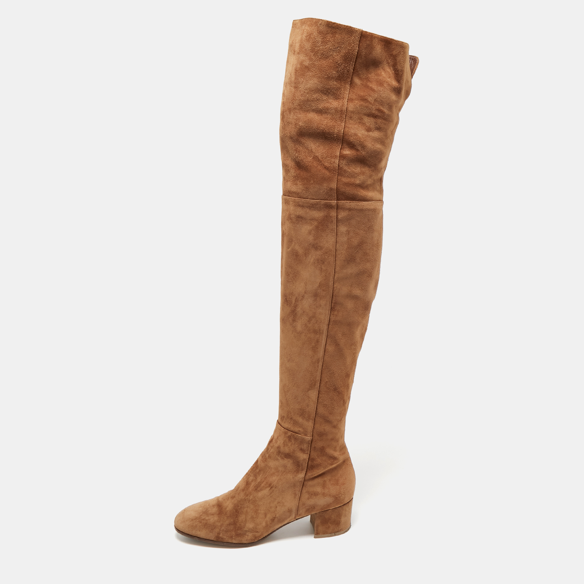 

Gianvito Rossi Brown Suede Over The Knee Boots Size