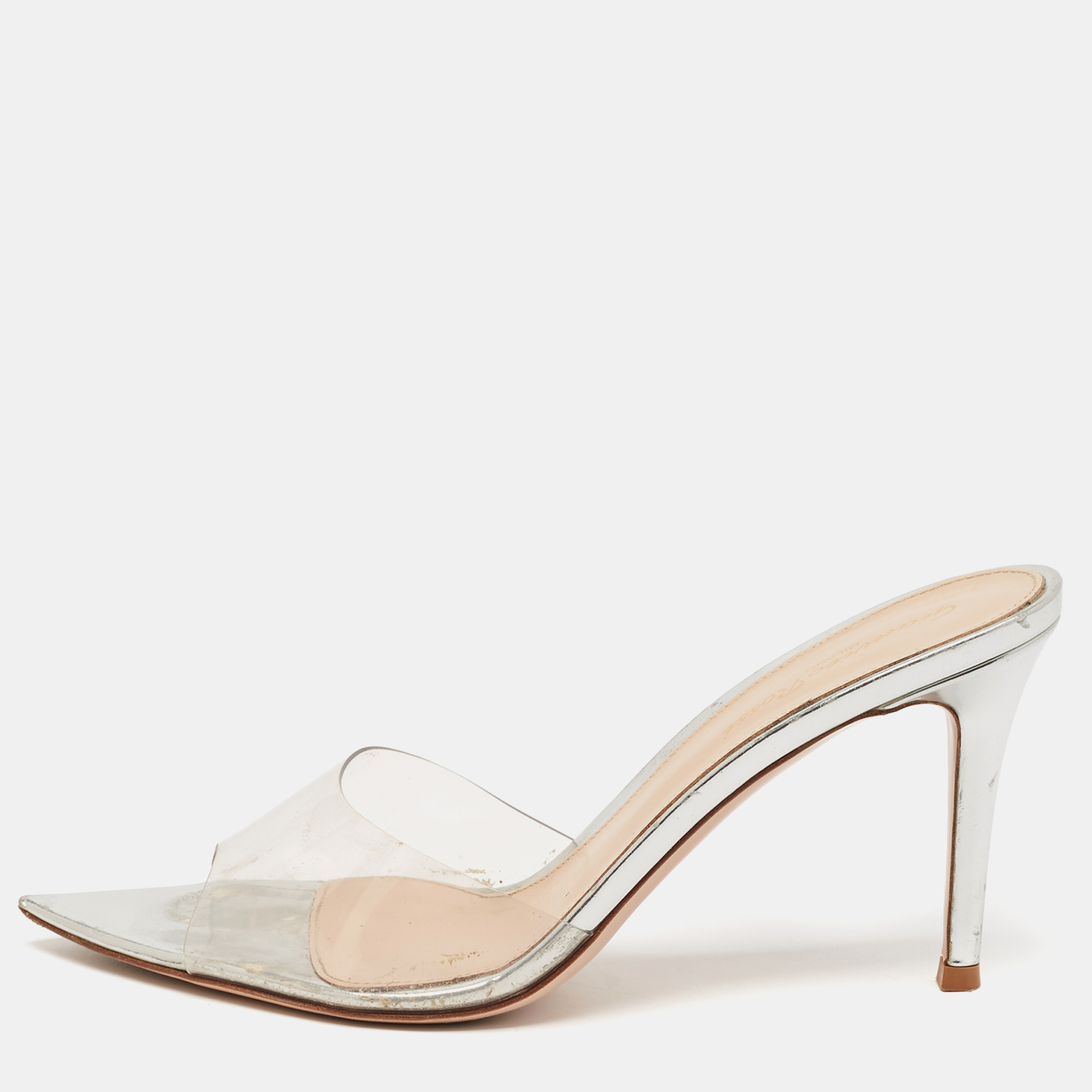 

Gianvito Rossi Transparent PVC Elle Slide Sandals Size