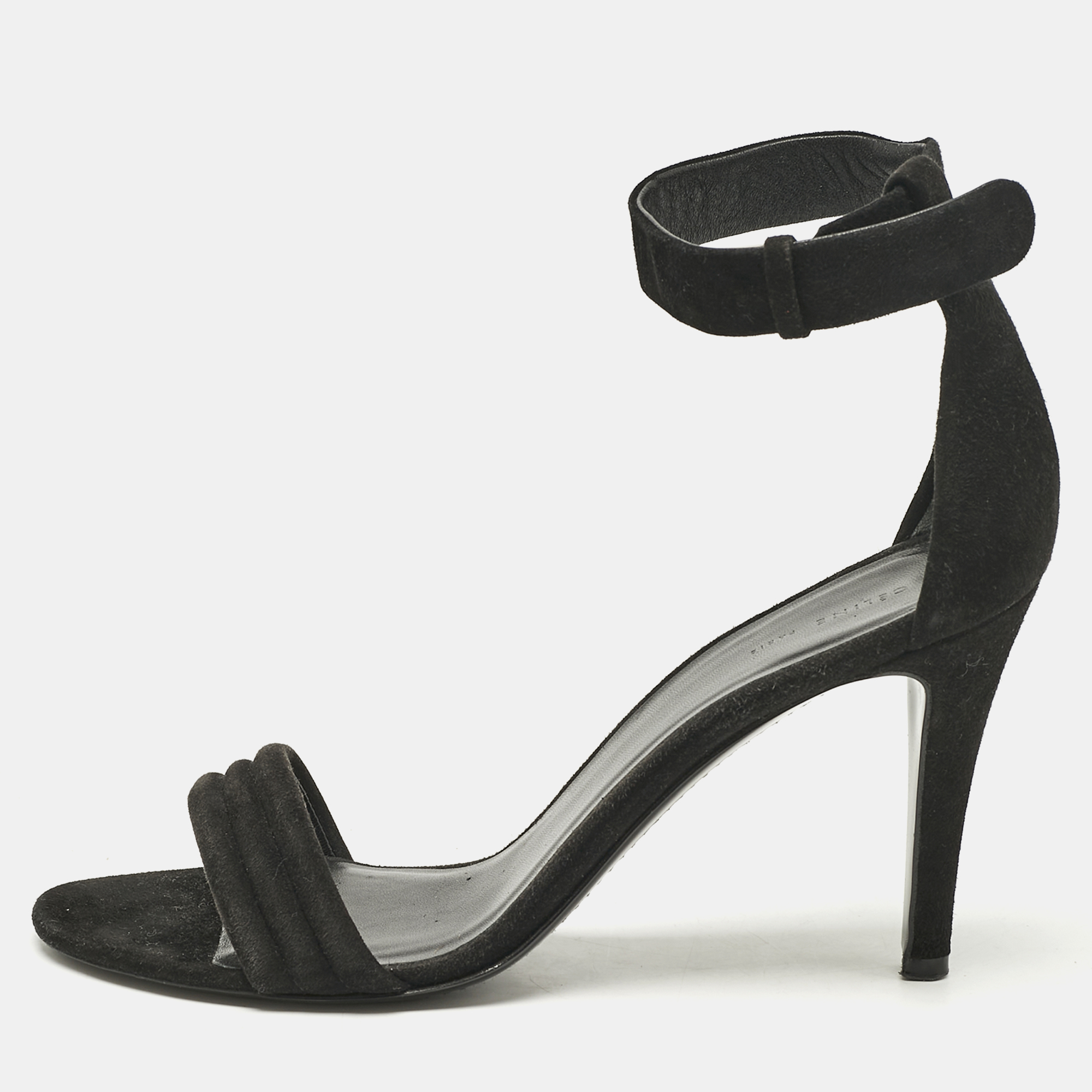 

Celine Black Suede Ankle Strap Sandals Size