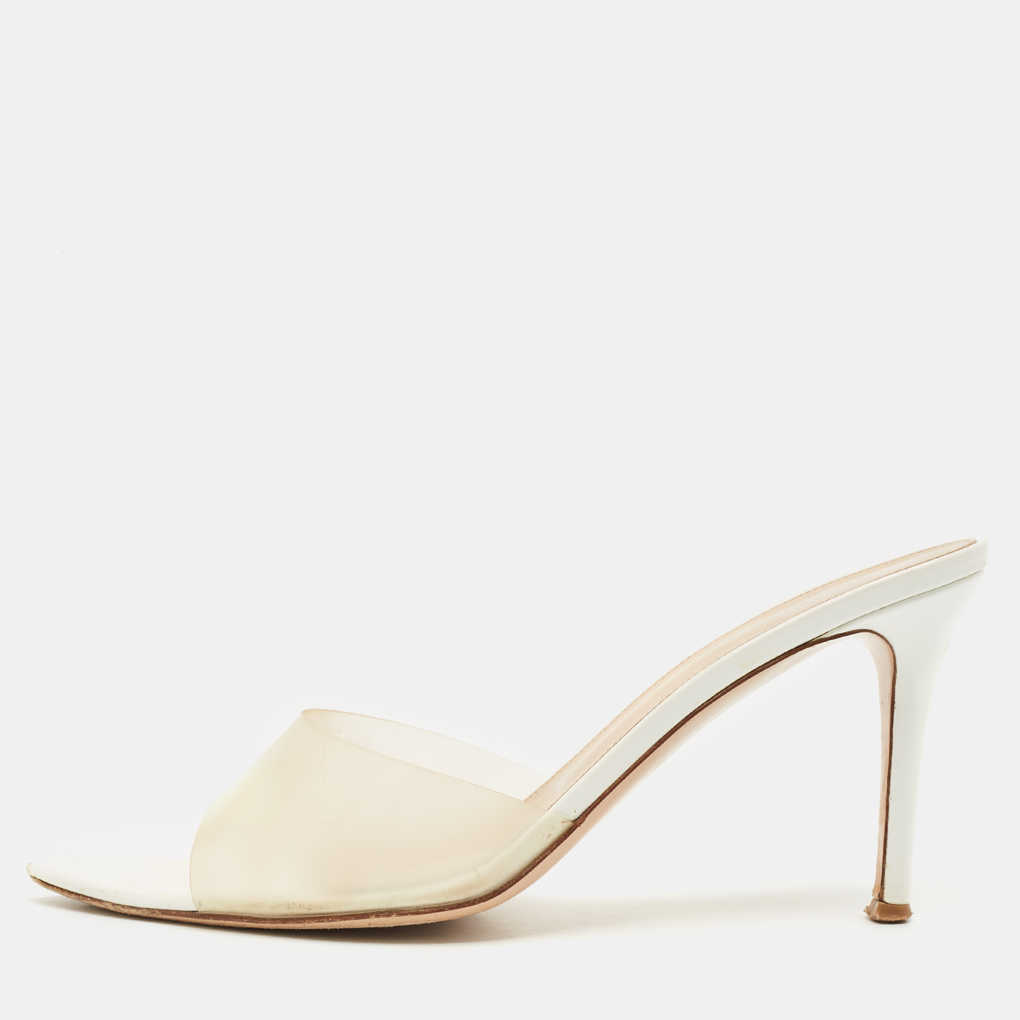 

Gianvito Rossi Transparent PVC Elle Slide Sandals Size