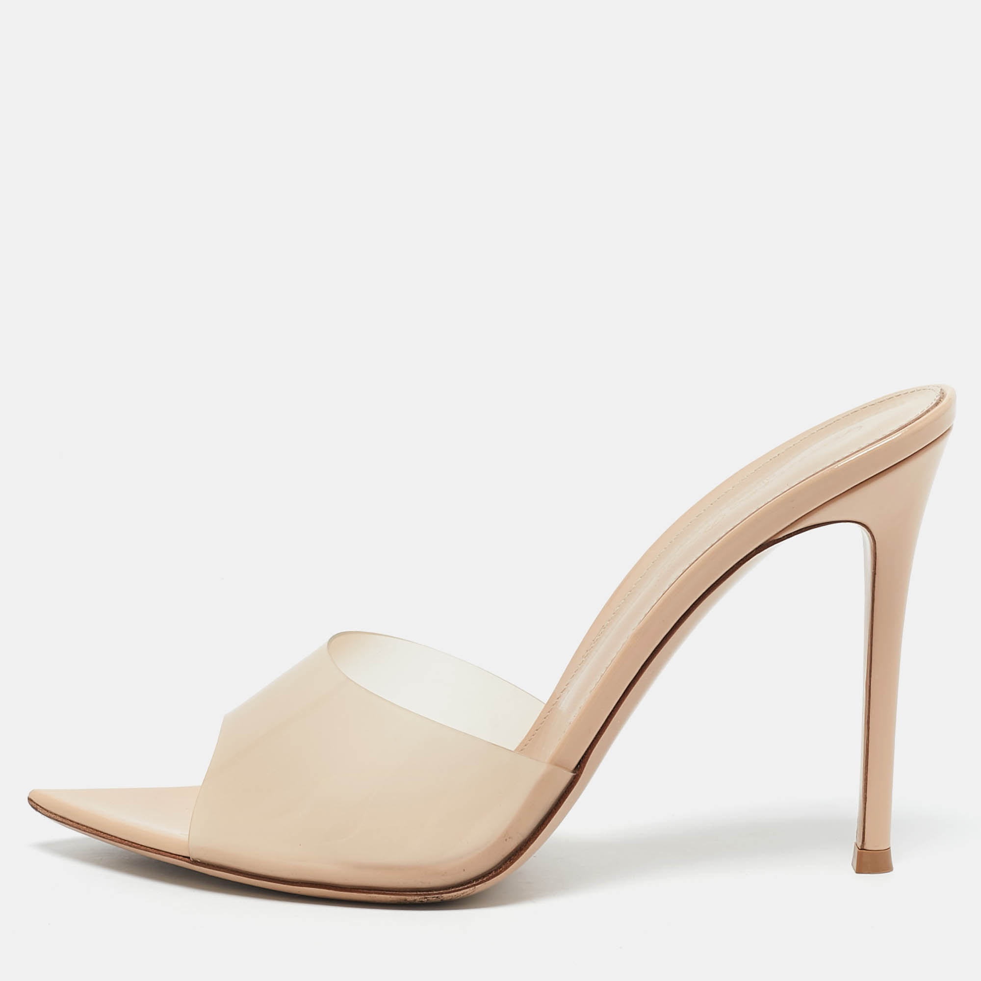 

Gianvito Rossi Transparent PVC Elle Mules Size
