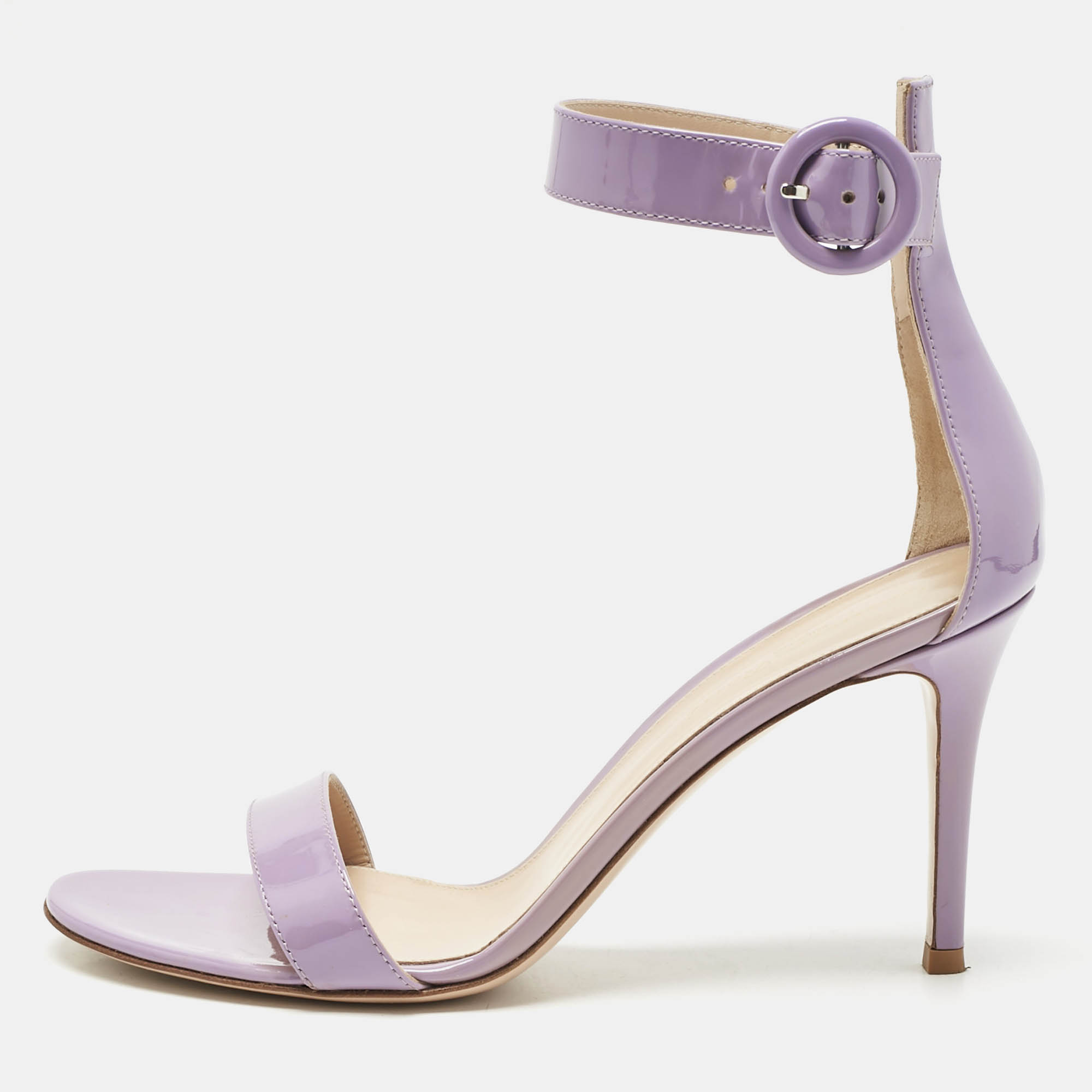 

Gianvito Rossi Lilac Patent Leather Portofino Sandals Size, Purple