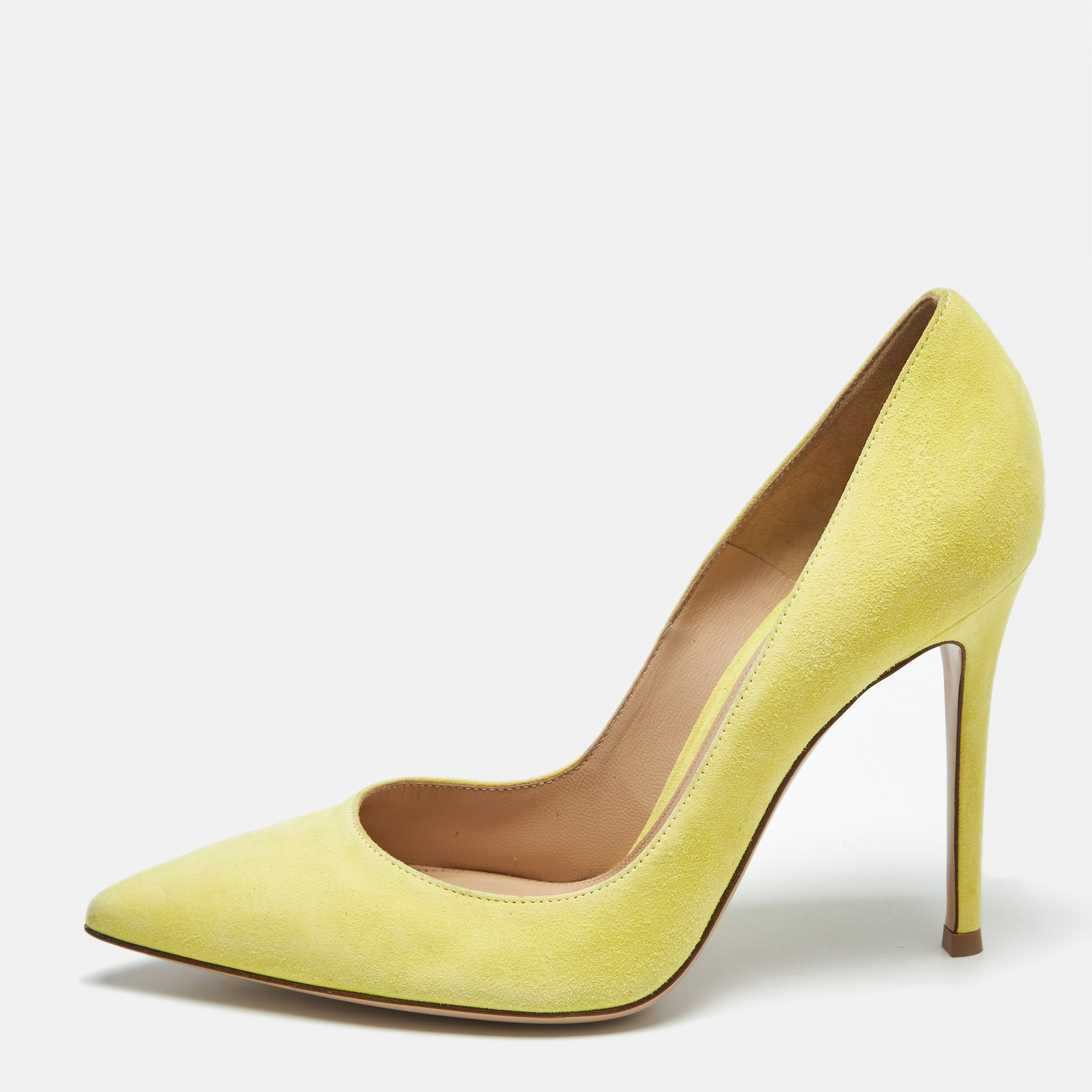 

Gianvito Rossi Green Suede Pointed Toe Pumps Size