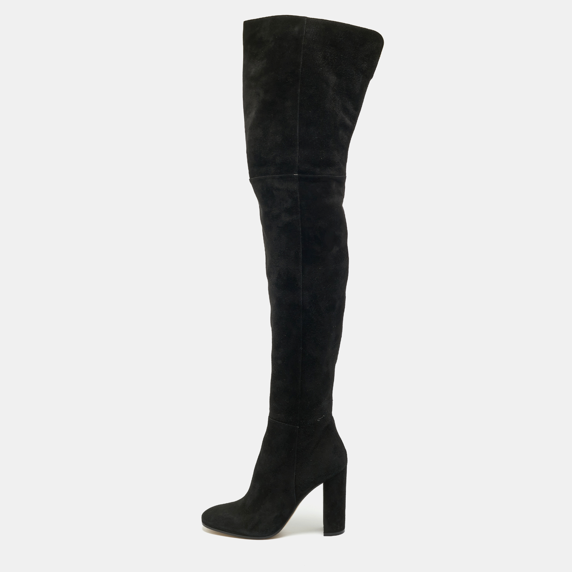 

Gianvito Rossi Black Suede Knee Length Boots Size