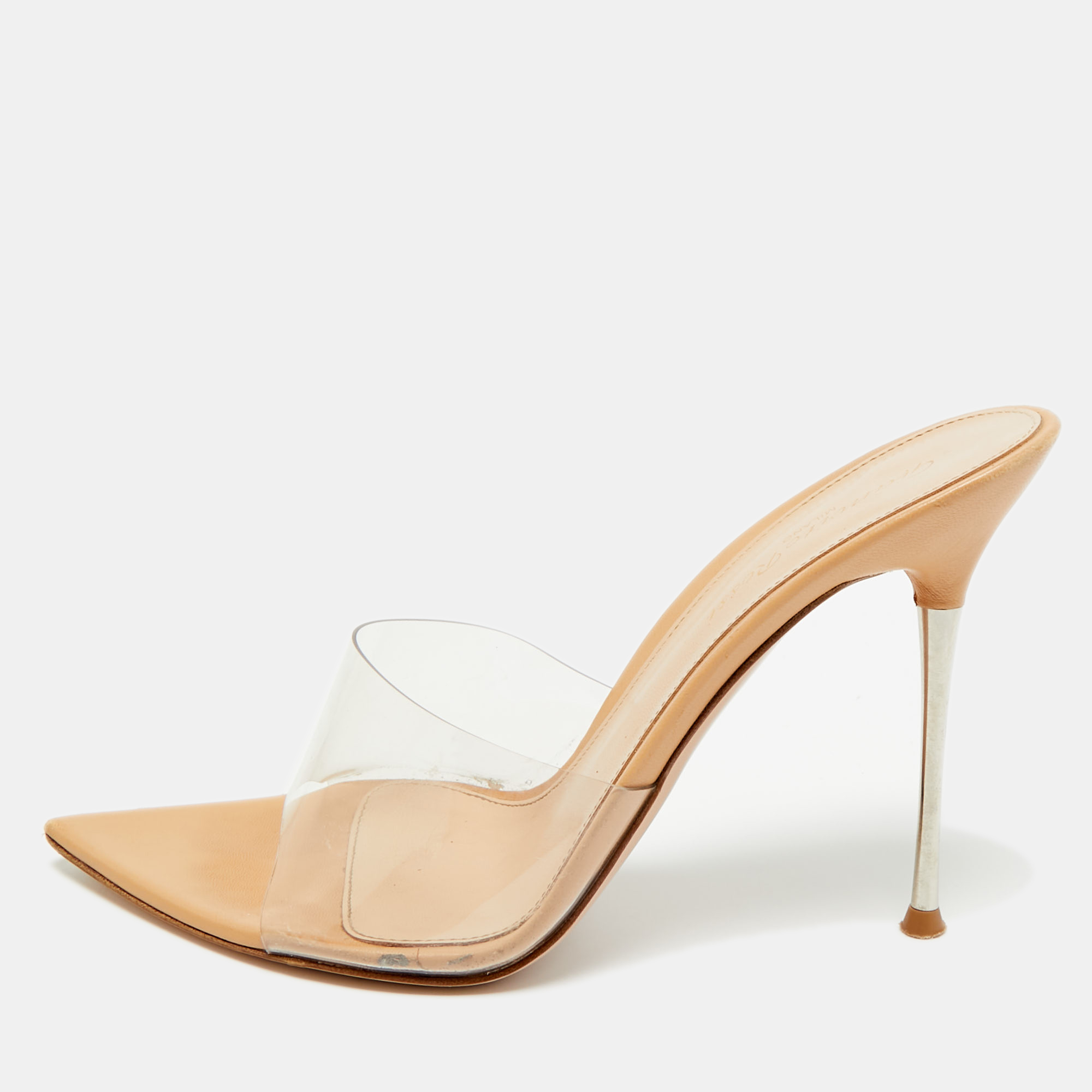 

Gianvito Rossi Transparent PVC Elle Slide Sandals Size