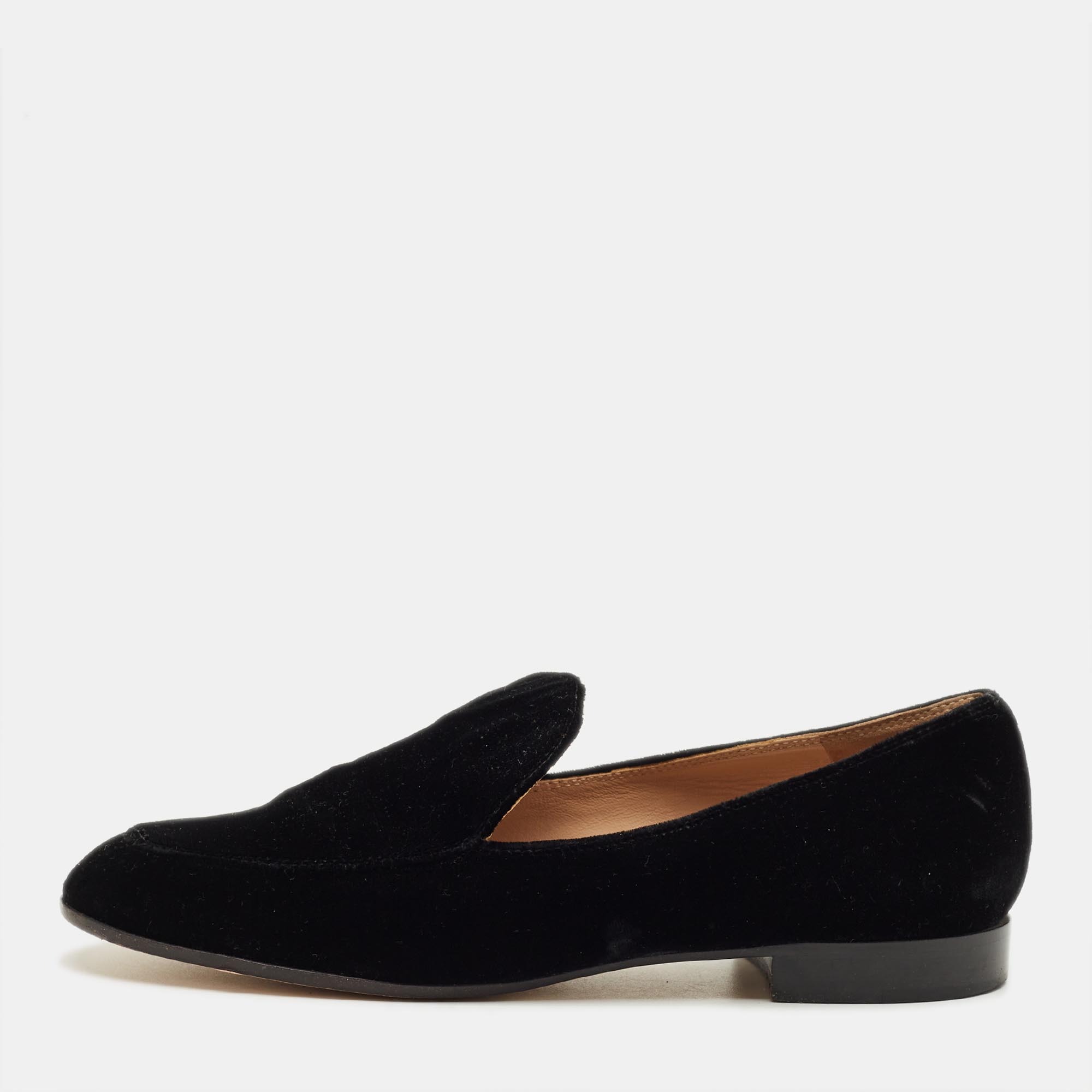 

Gianvito Rossi Black Velvet Marcel Loafers Size