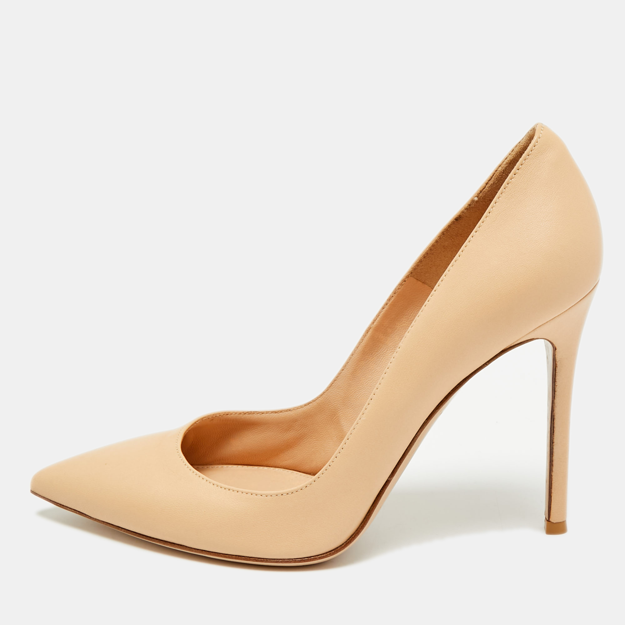 

Gianvito Rossi Gianvito 105 Size  Beige Leather Pumps