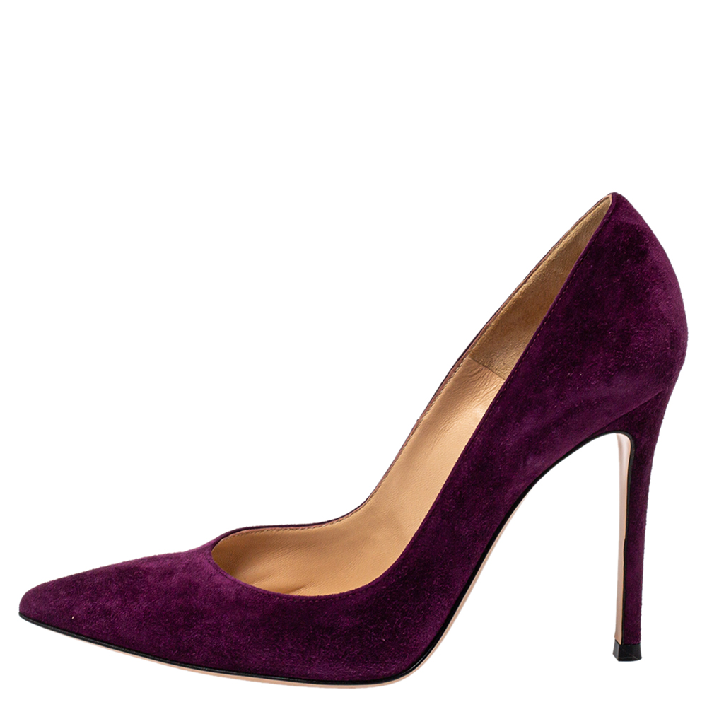 

Gianvito Rossi Purple Suede Pumps Size