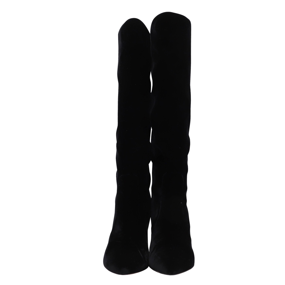 

Gianvito Rossi Black Suede Mid High Boots Size EU