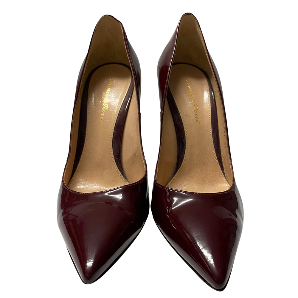 

Gianvito Rossi Burgundy Patent Leather Pumps Size EU