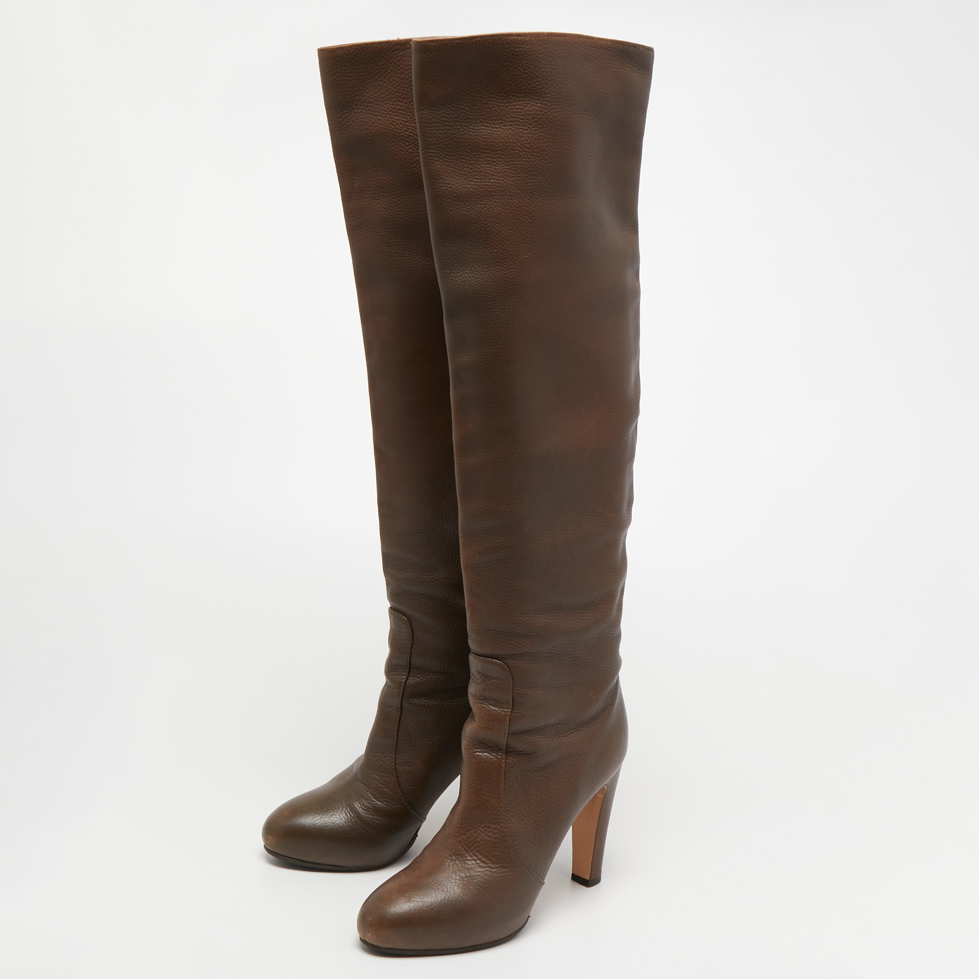 

Gianvito Rossi Brown Leather Knee Length Boots Size