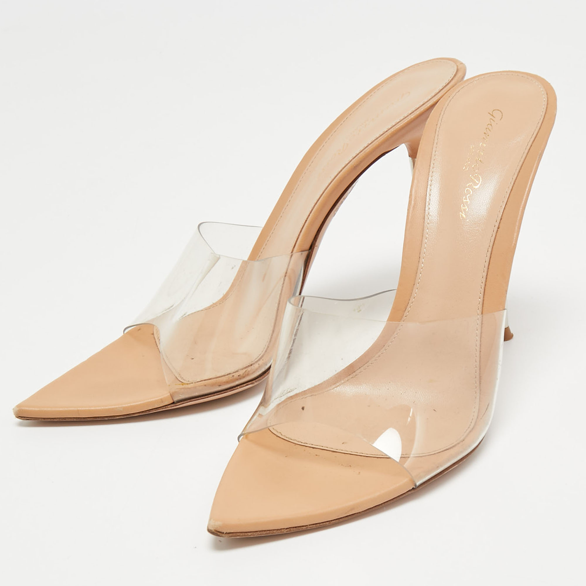 

Gianvito Rossi Transparent PVC Alise Slide Sandals Size
