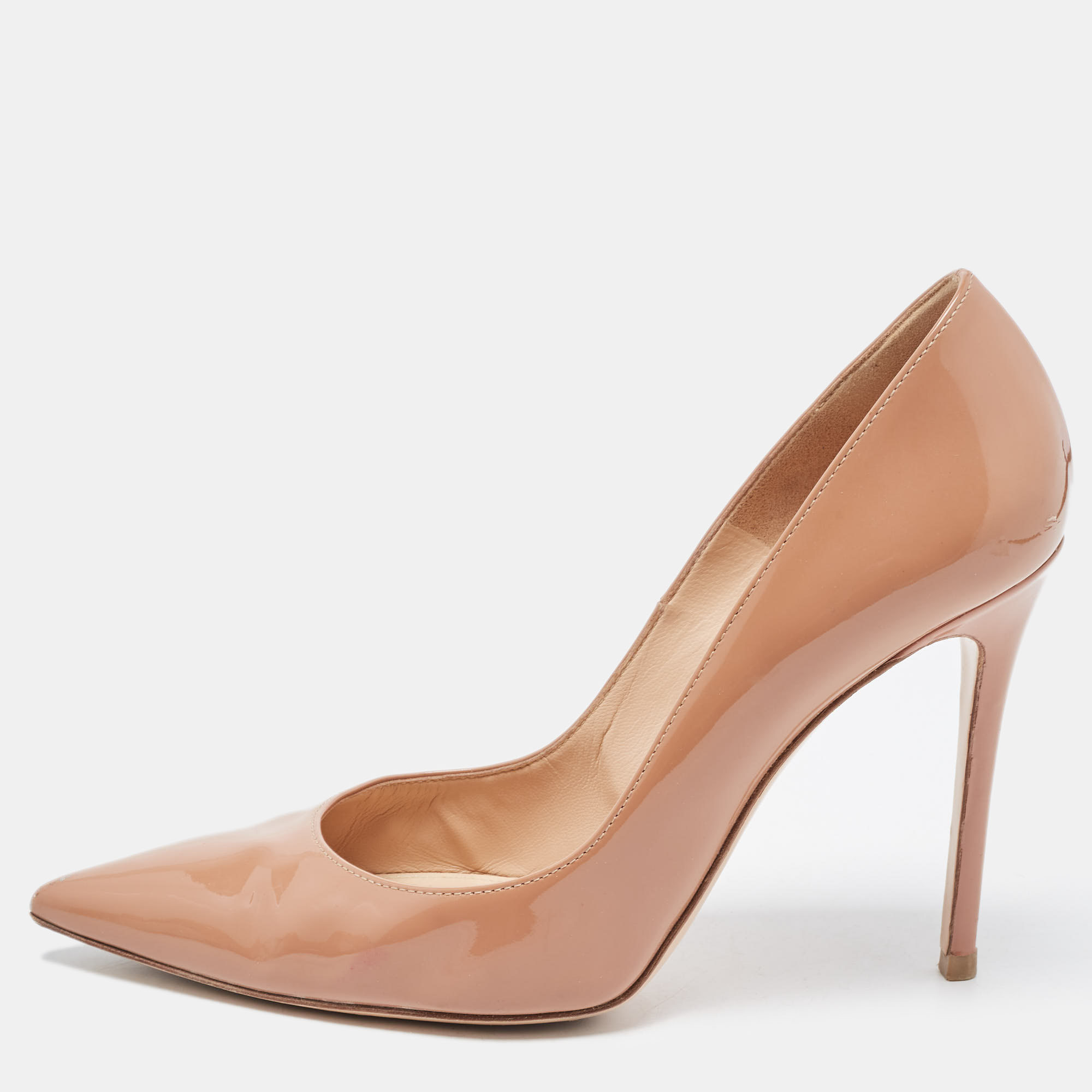 

Gianvito Rossi Beige Patent Pointed Toe Pumps Size