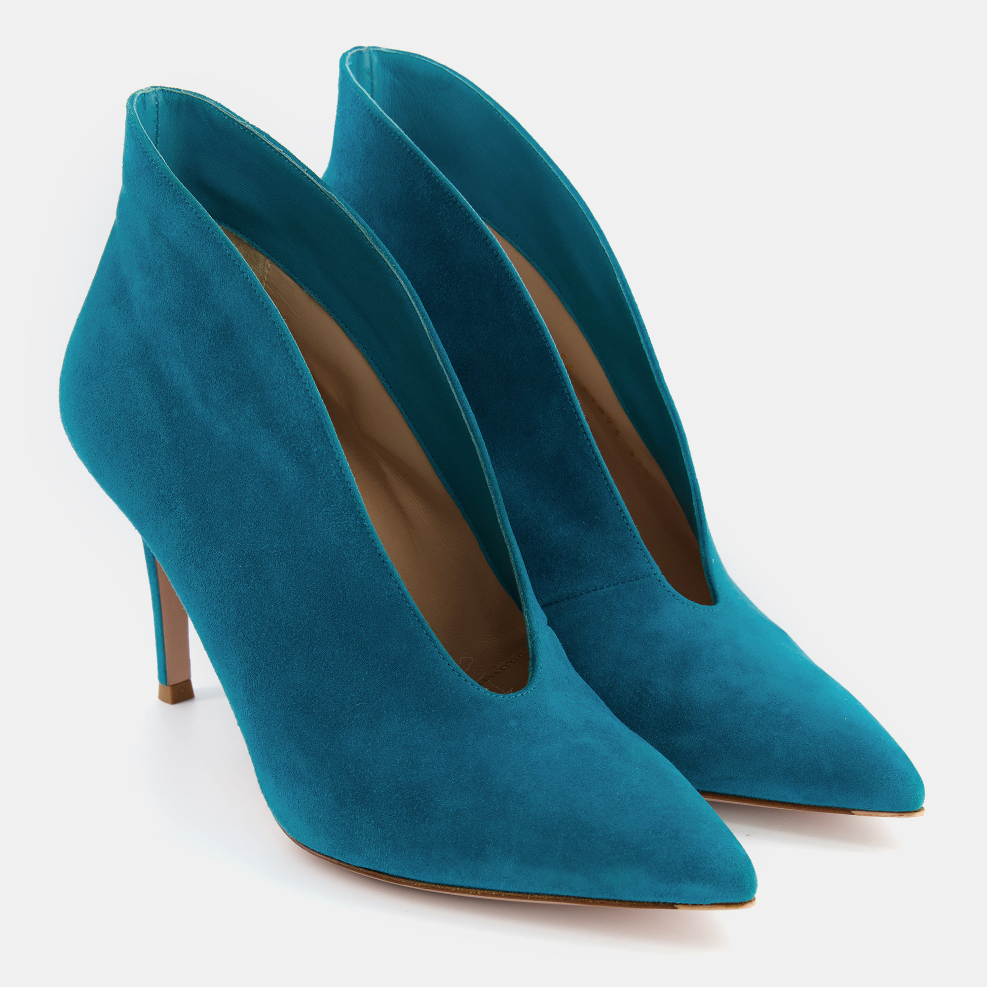 

Gianvito Rossi Teal Suede Heels Size EU, Blue