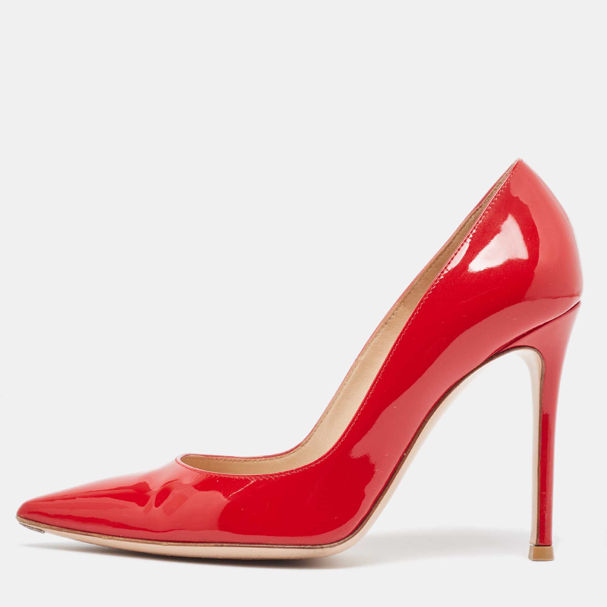 

Gianvito Rossi Red Patent Leather Gianvito Pumps Size