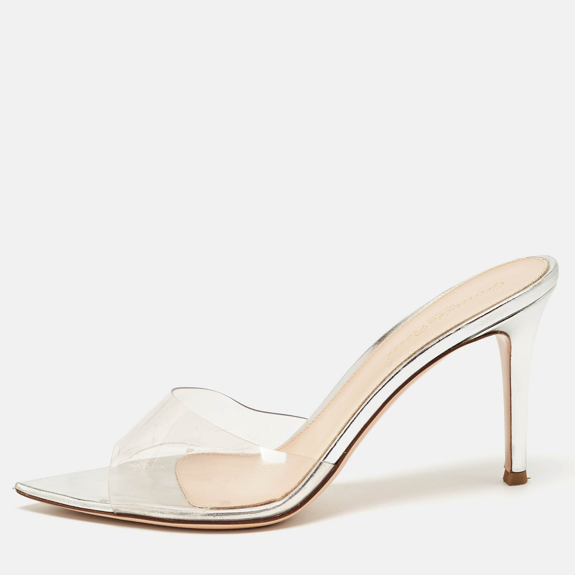 

Gianvito Rossi Transparent PVC Elle Slide Sandals Size