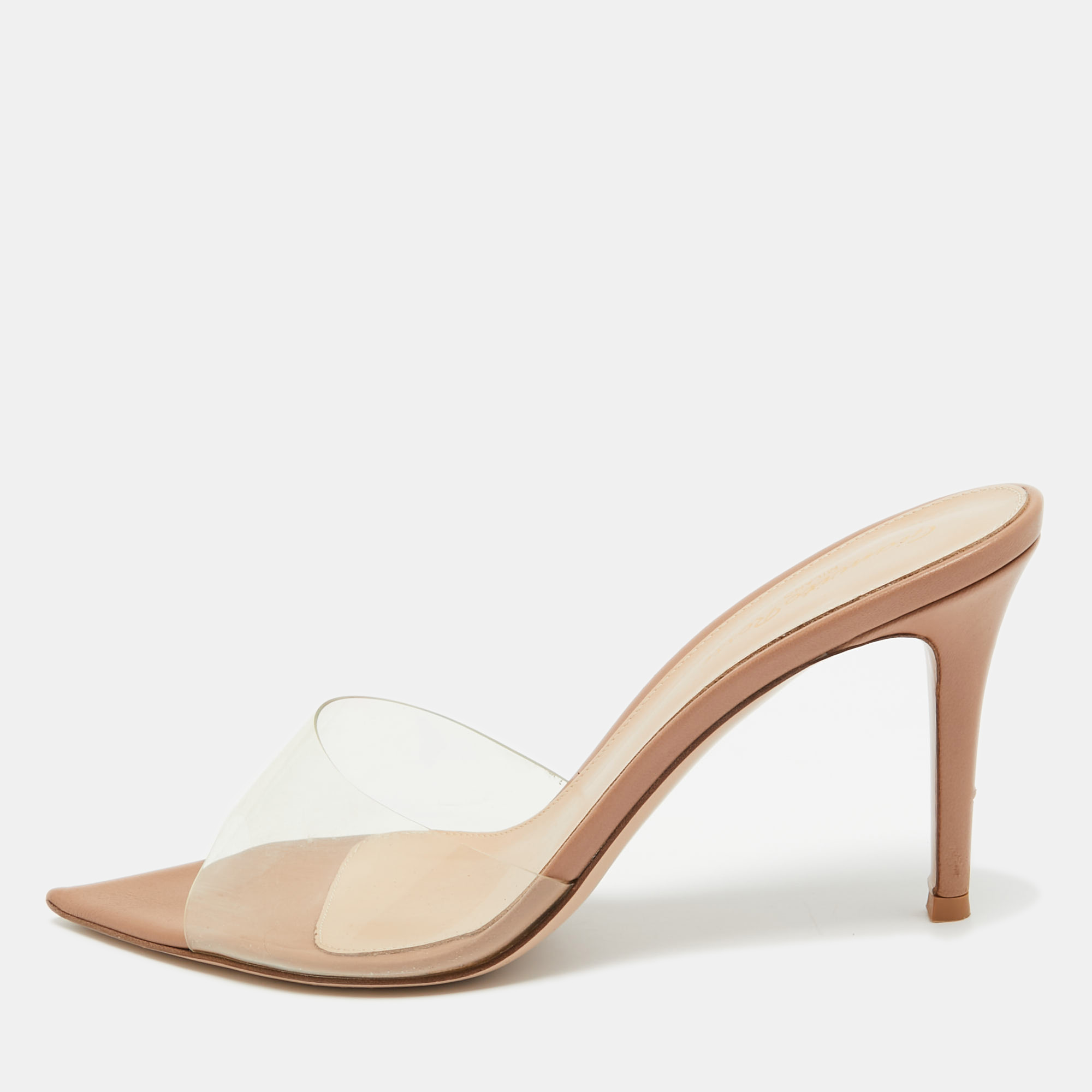 

Gianvito Rossi Transparent PVC Elle Slide Sandals Size