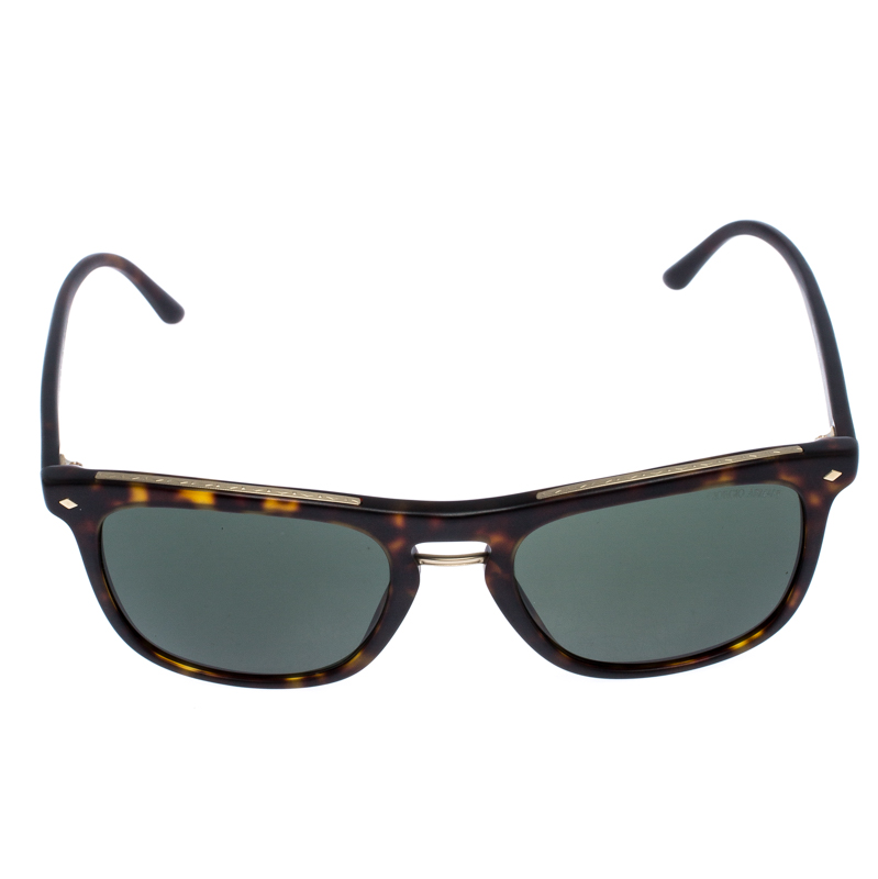 

Giorgio Armani Brown/Green Tortoise AR8107 Wayferer Sunglasses