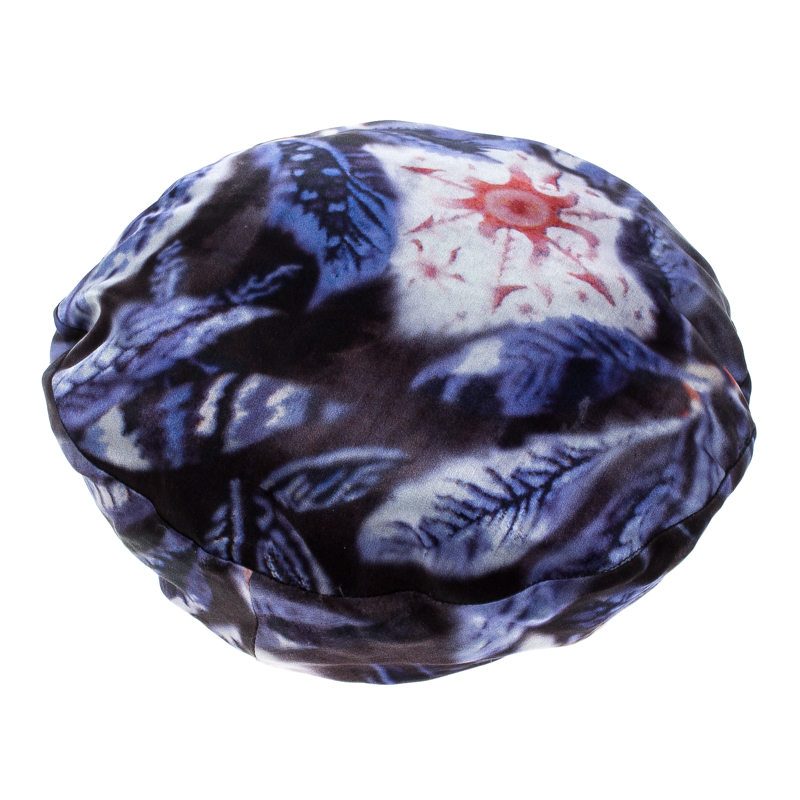 

Giorgio Armani Purple Abstract Leaf Print Silk Satin Beret