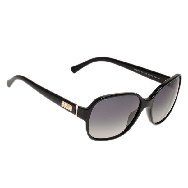 Pre Owned Giorgio Armani Black Oversized Square Sunglasses