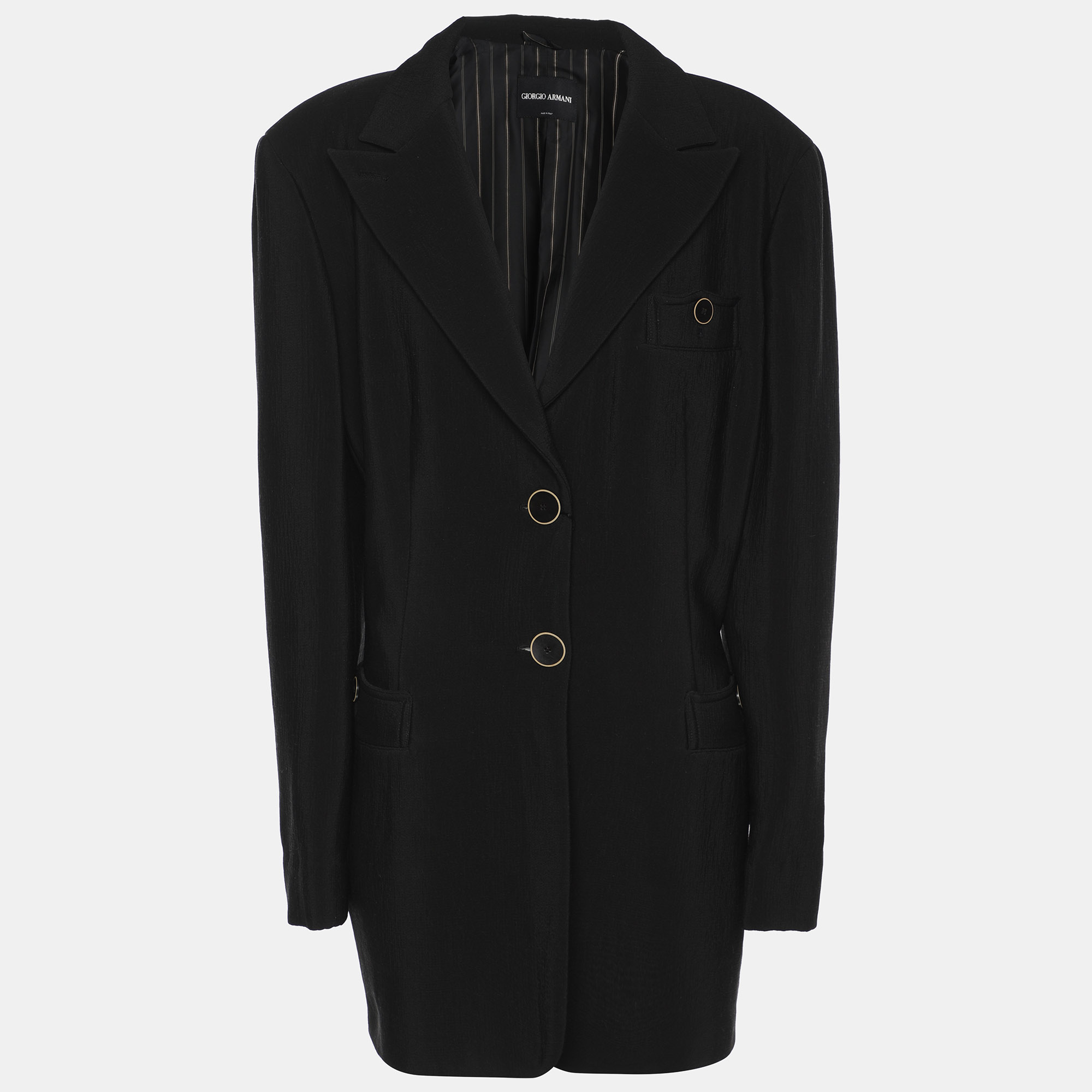 

Giorgio Armani Black Wool Blend Blazer XL