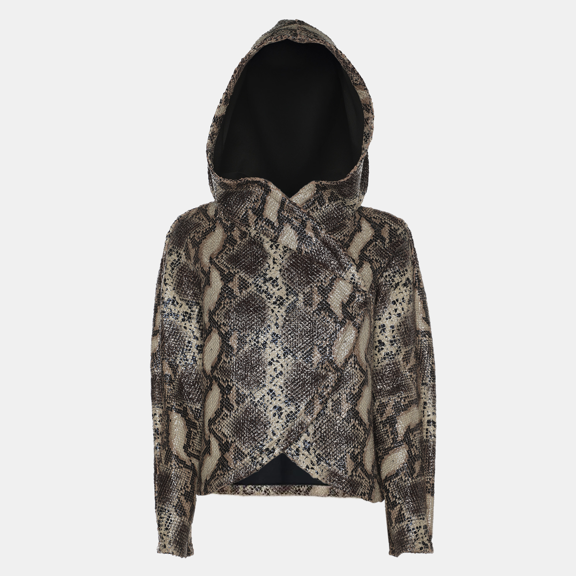 

Giorgio Armani Multicolor Faux Python Hoodie Jacket S