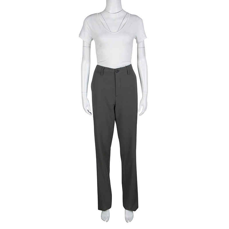 

Giorgio Armani Grey Wool Tailored Trousers