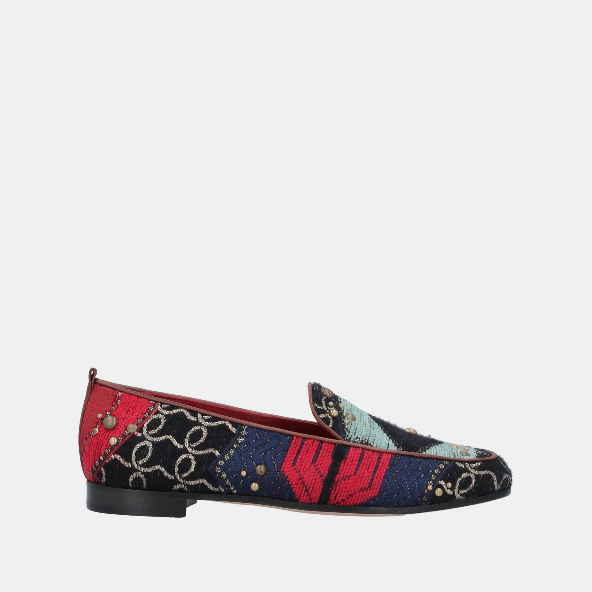 Pre-owned Giorgio Armani Multicolor Fabric Loafers Size 36