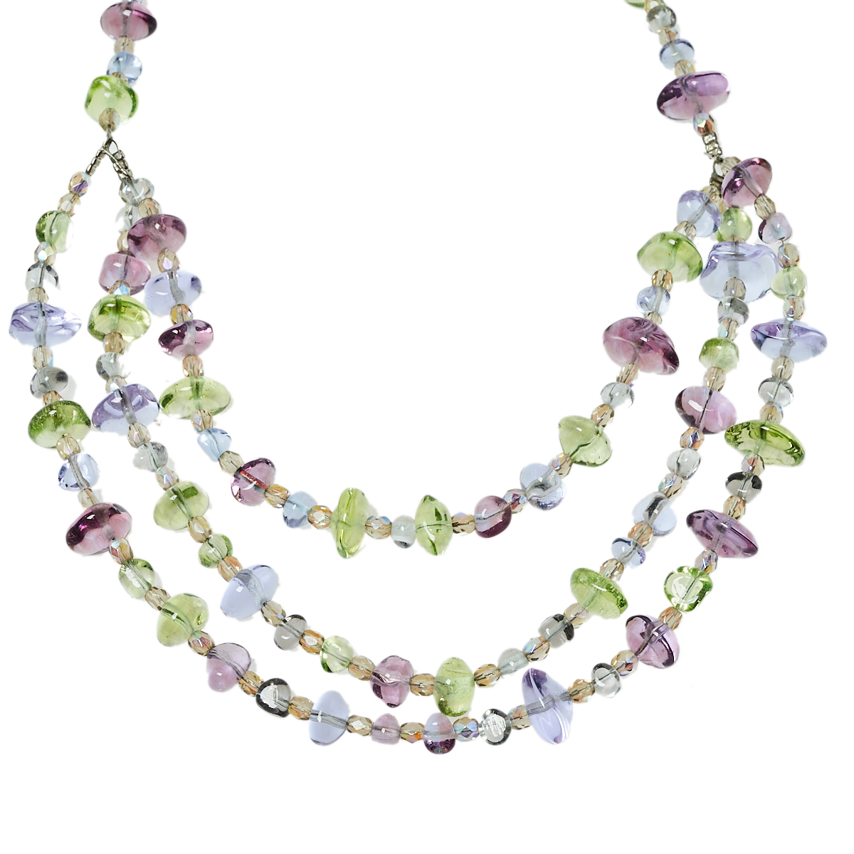 

Giorgio Armani Multicolor Glass Beaded Multi Strand Necklace