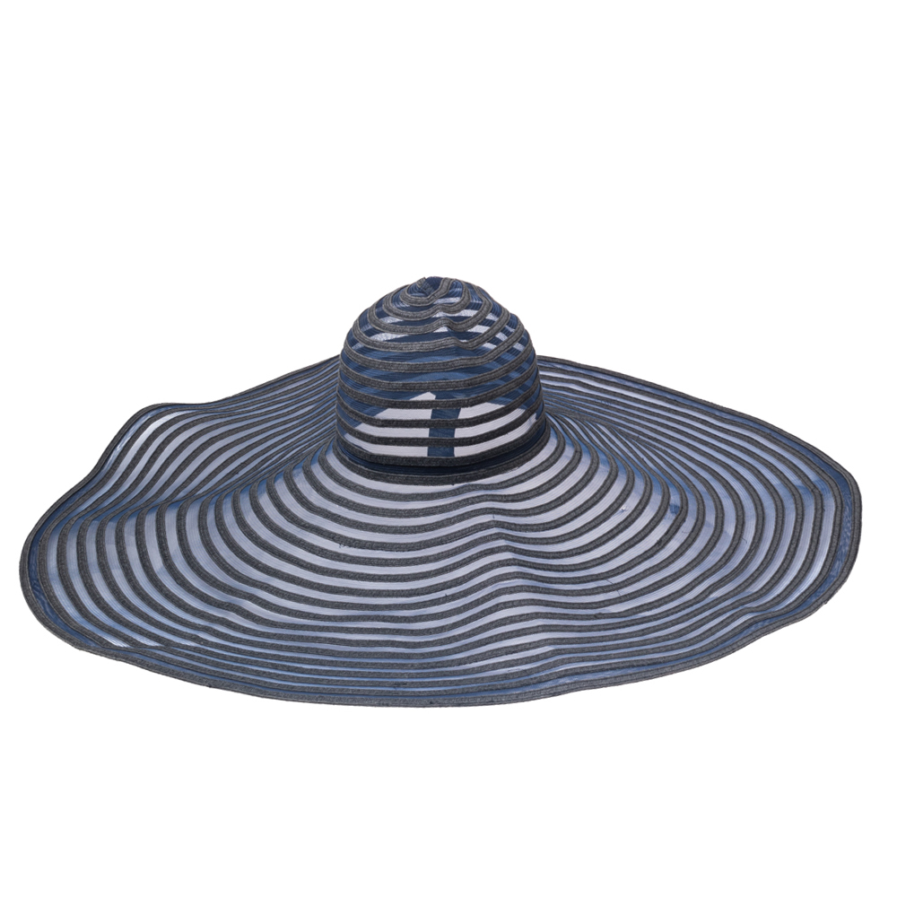 

Giorgio Armani Blue Braided Straw Detailed Mesh Hat (58)