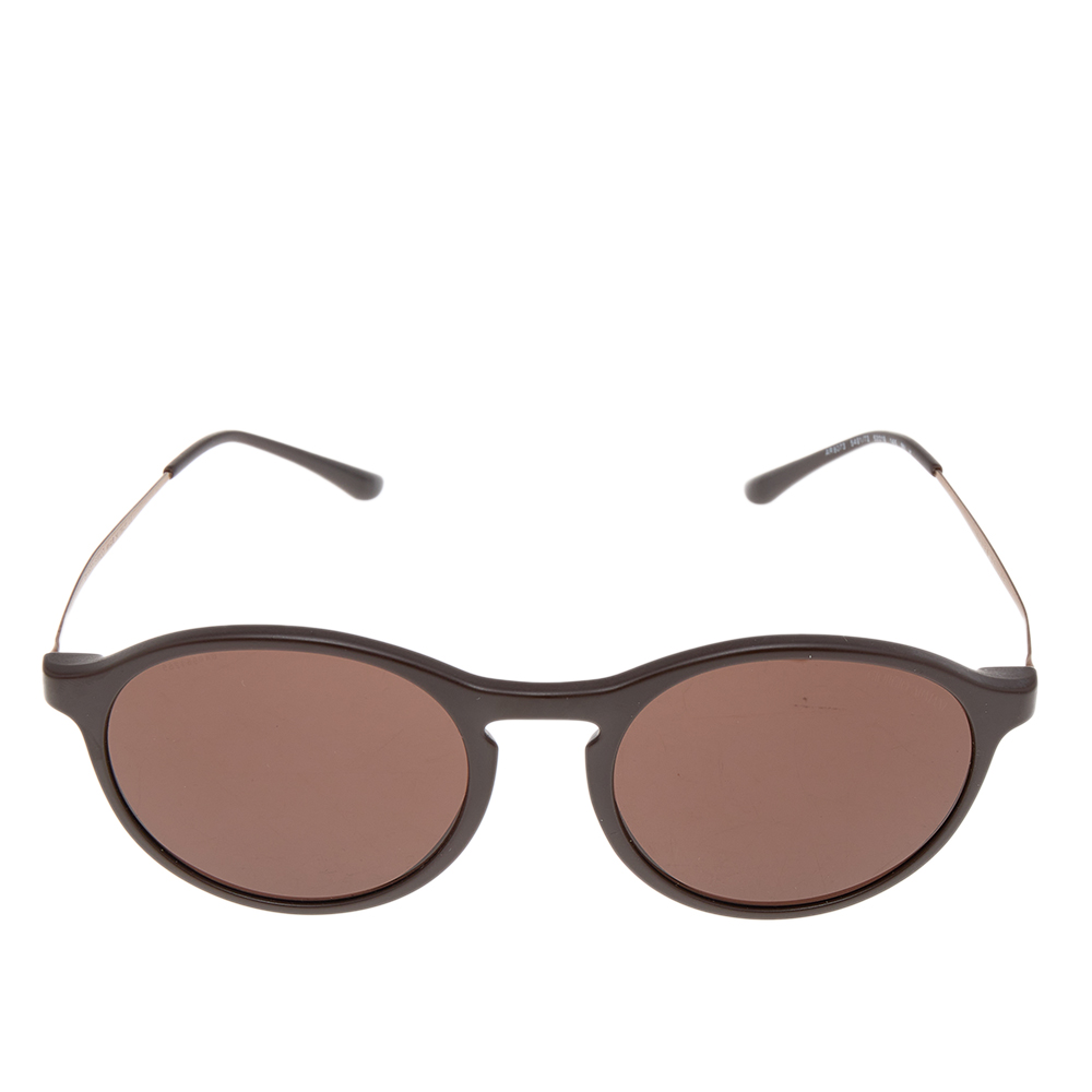 

Giorgio Armani Gold Tone/ Brown AR8073 Round Sunglasses