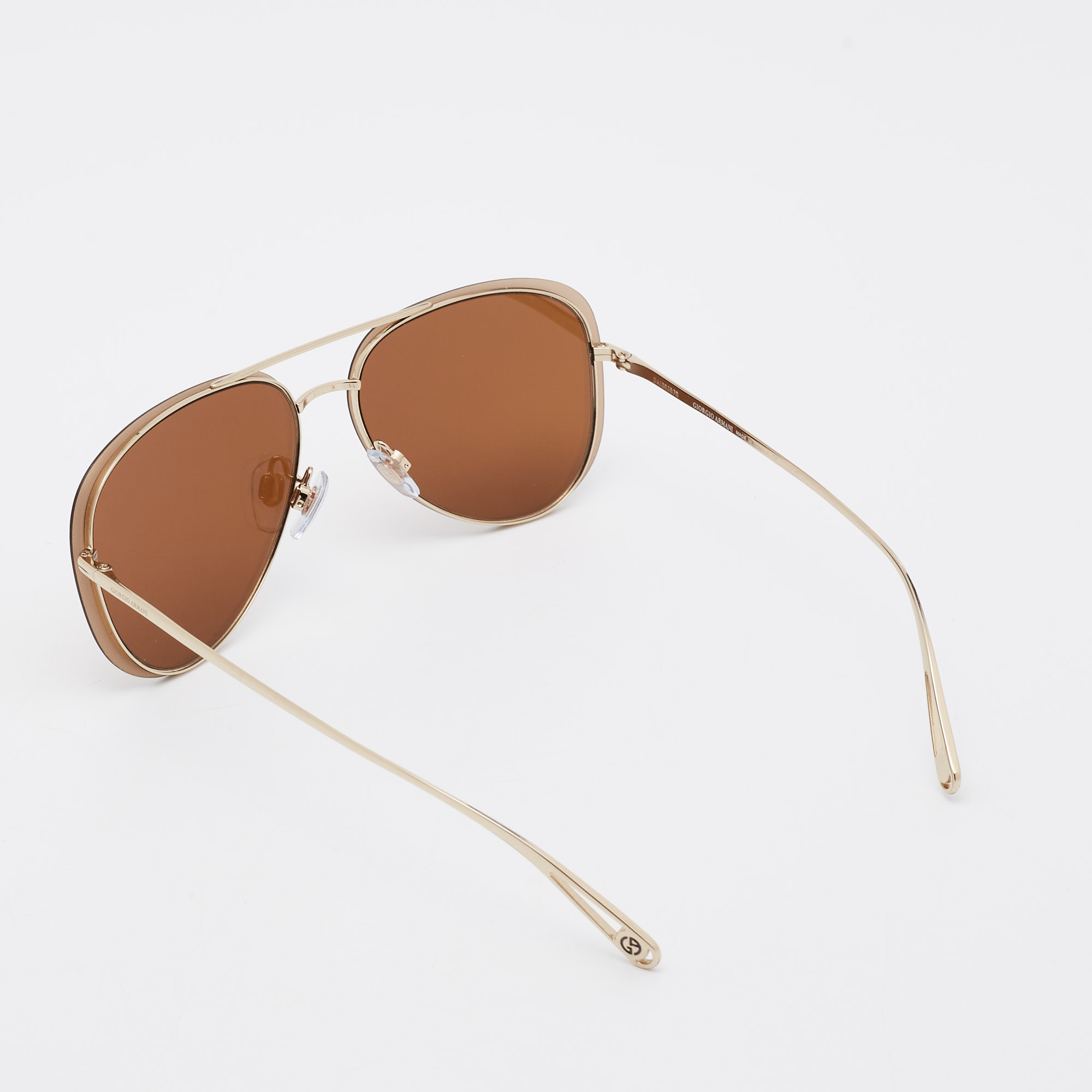 

Giorgio Armani Brown AR6084 Mirrored Aviator Sunglasses