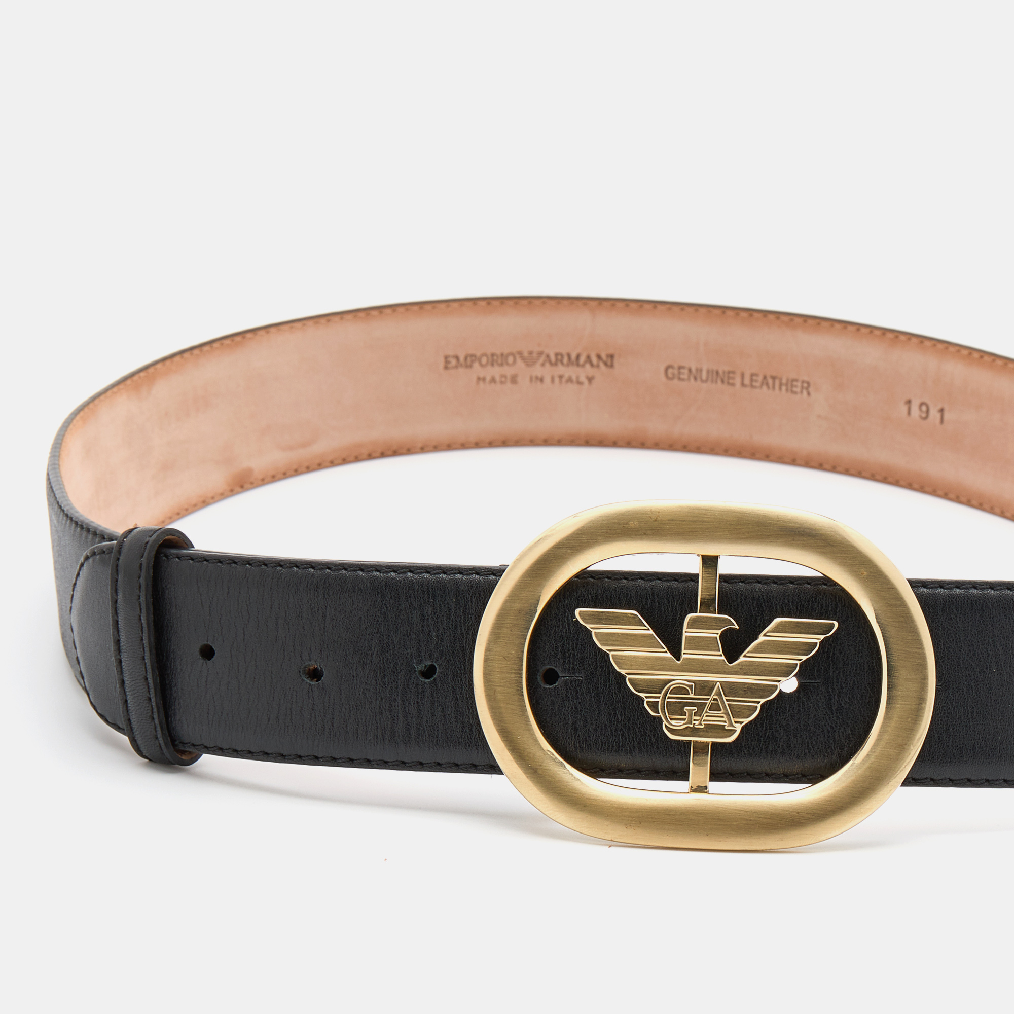 

Giorgio Armani Black Leather Belt