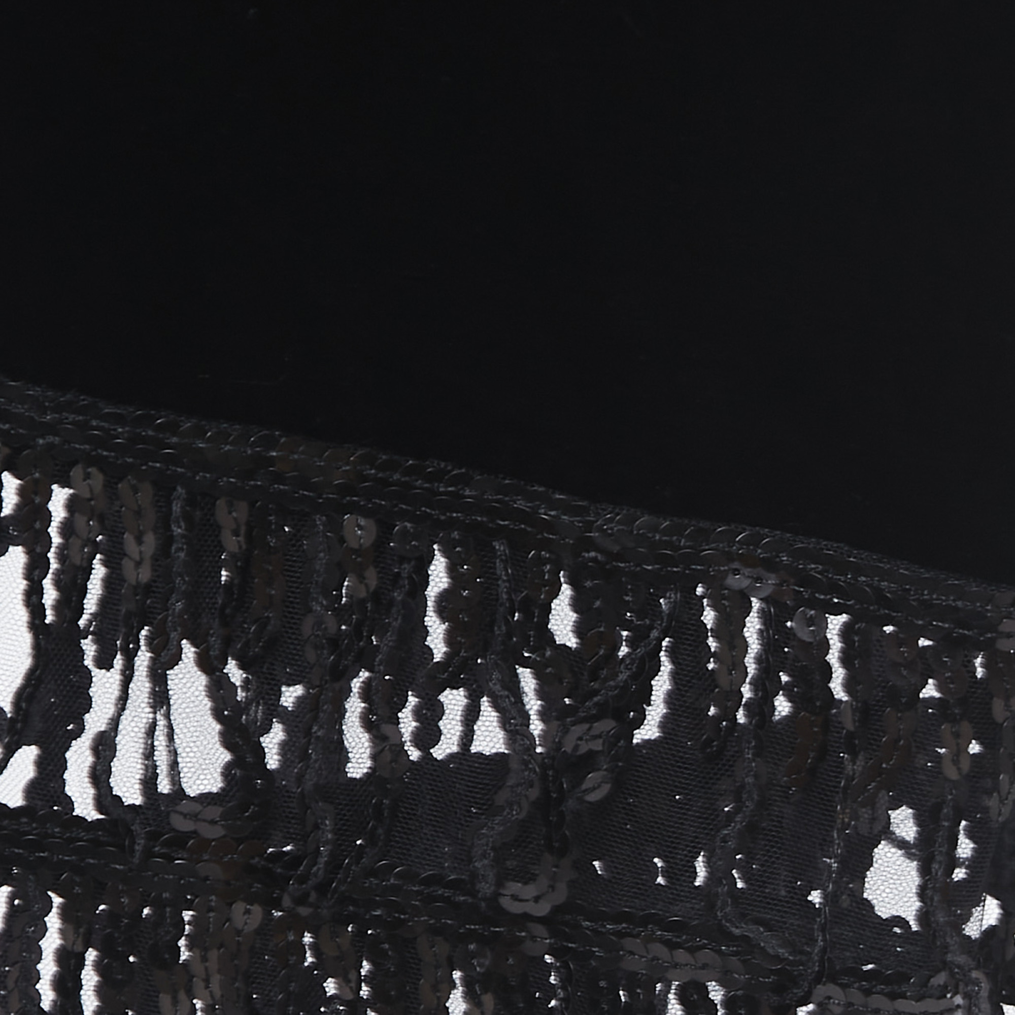 

Giorgio Armani Black Velvet Sequin Fringed Stole