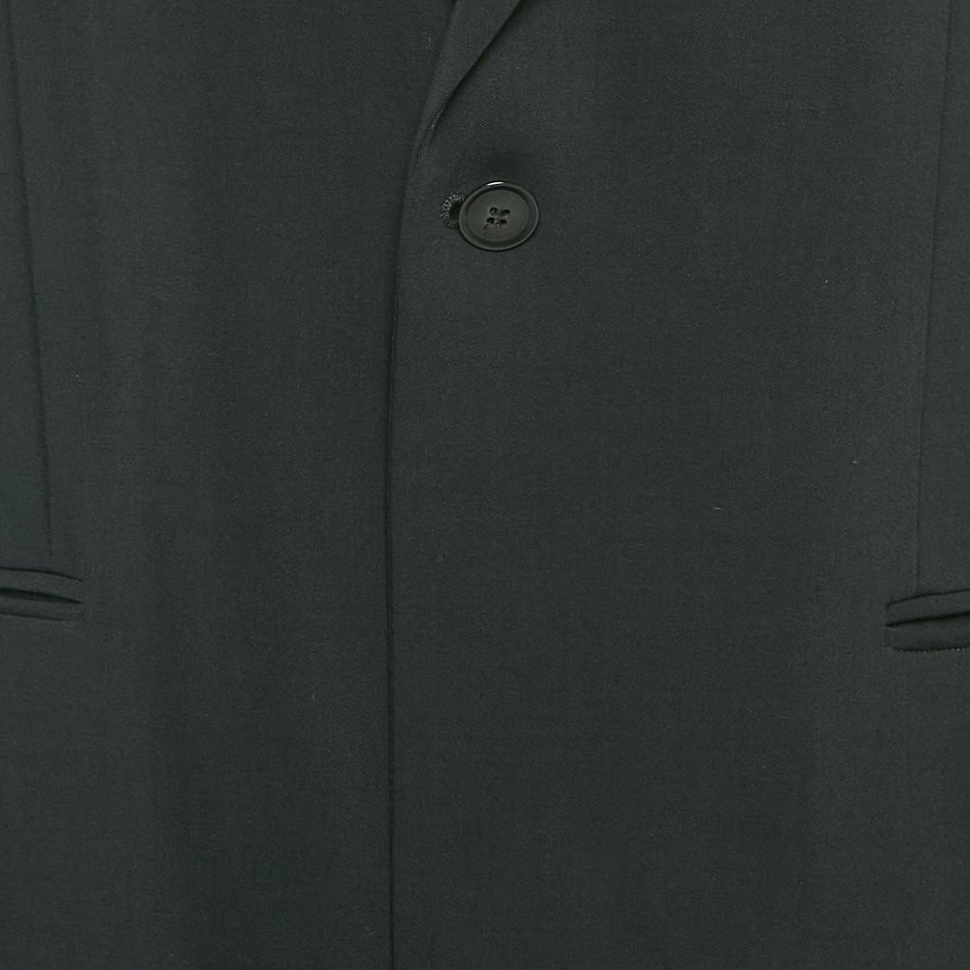 Giorgio Armani Black Wool Single Breasted Blazer XXL 