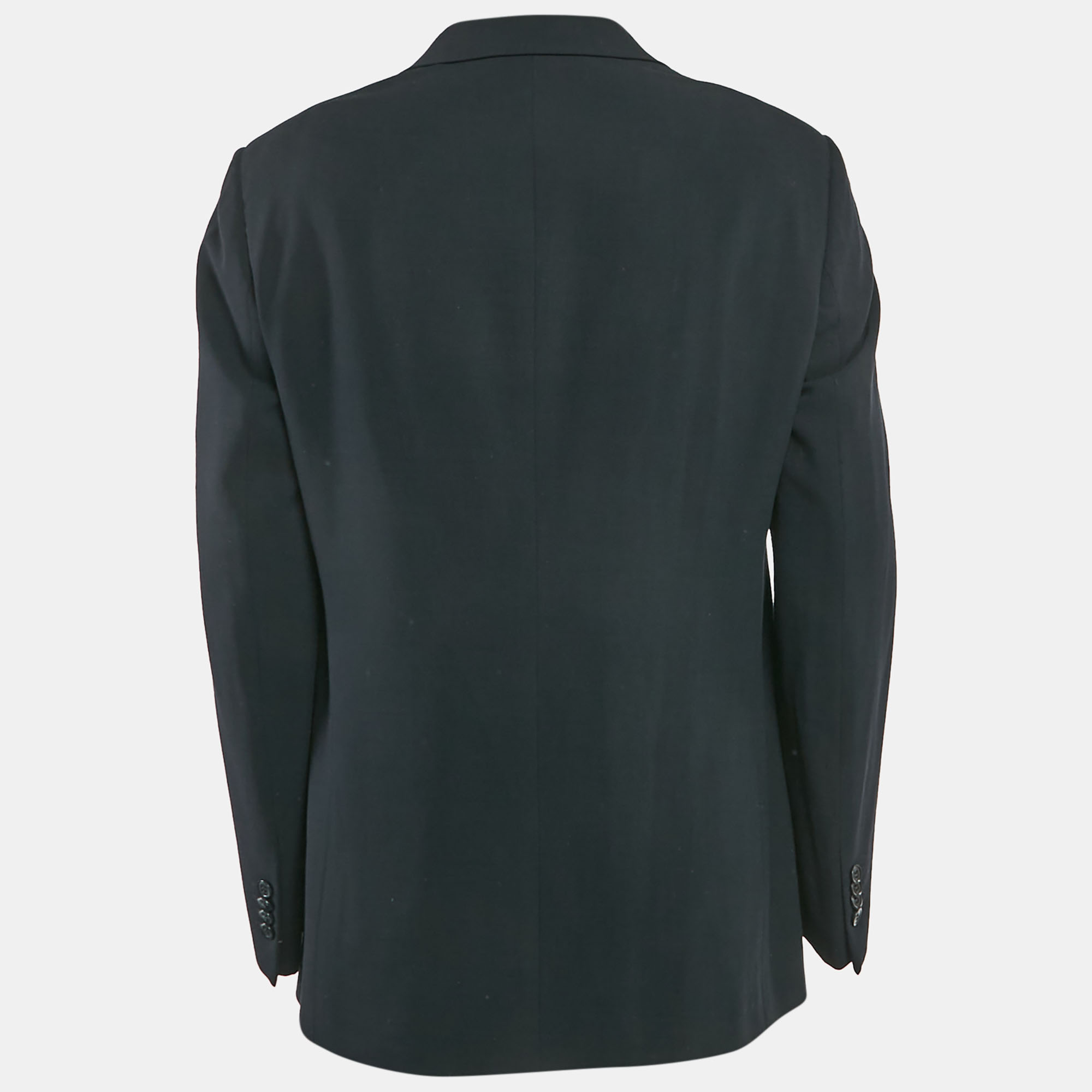 Giorgio Armani Black Wool Single Breasted Blazer XXL 