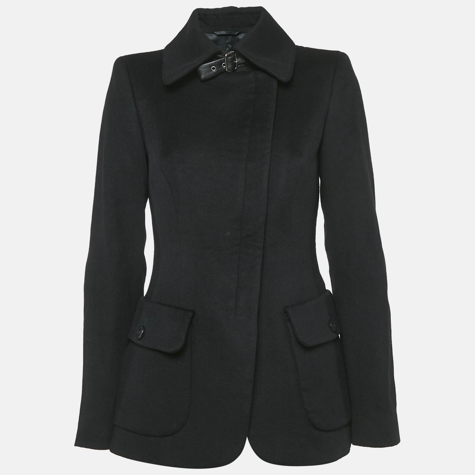 

Giorgio Armani Black Cashmere Zip-Up Jacket S