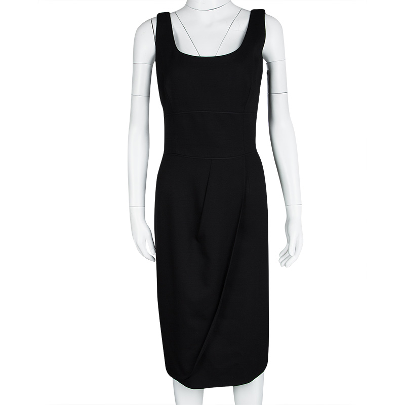 

Giorgio Armani Black Textured Wool Sleeveless Dress