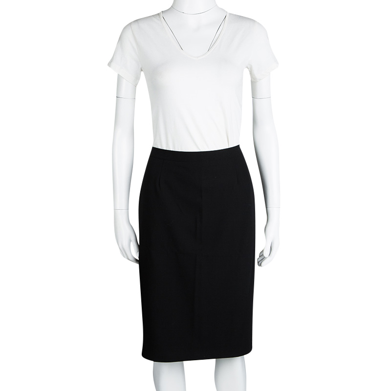 

Giorgio Armani Black Wool High Waist Pencil Skirt