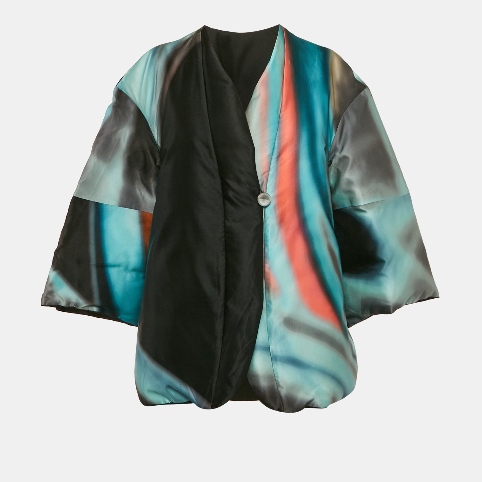 

Giorgio Armani Multicolor/Black Silk Reversible Blazer M