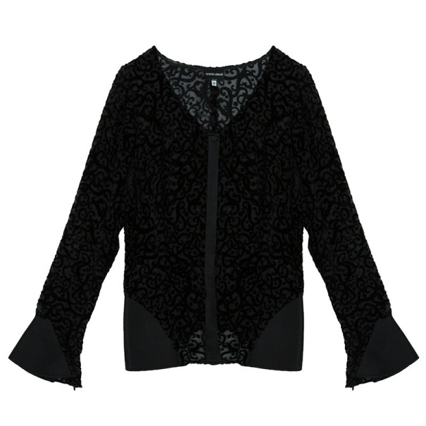 Giorgio Armani Devore Long Sleeve Top L