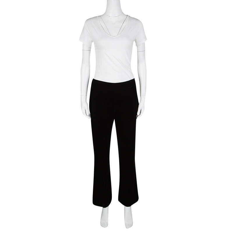 

Giorgio Armani Black High Waist Velvet Pants