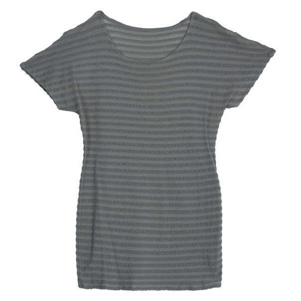 Pre Owned Giorgio Armani Gray Short Sleeve Top XL