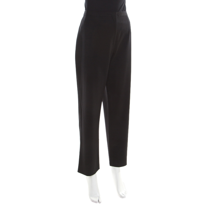 

Giorgio Armani Black Knit Straight Fit Trousers