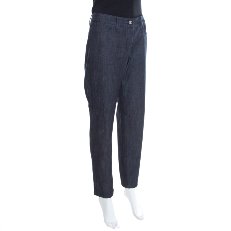 

Giorgio Armani Indigo Dark Wash Denim Straight Fit Jeans, Blue