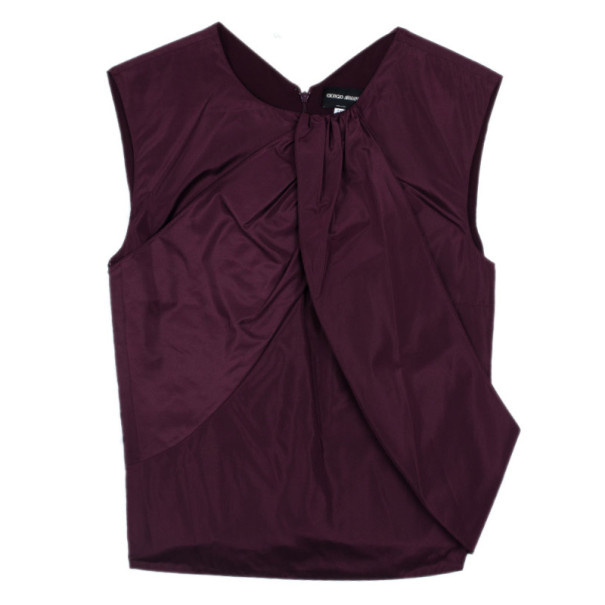 Pre Owned Giorgio Armani Pure Silk Layered Top L
