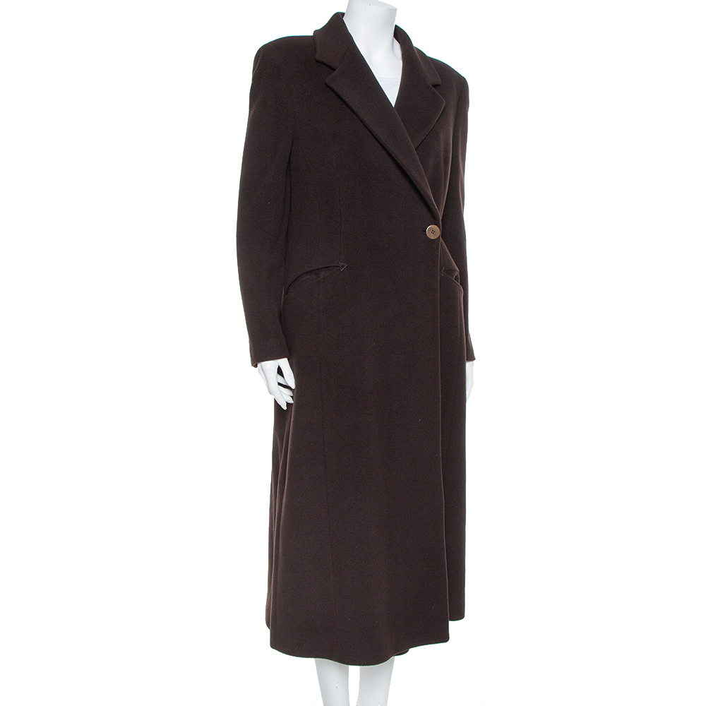 

Giorgio Armani Brown Wool Double Breasted Coat